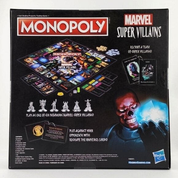 Hasbro Monopoly Marvel Super Villains  Board Strategy Game 8+ Yrs - Picture 9 of 15